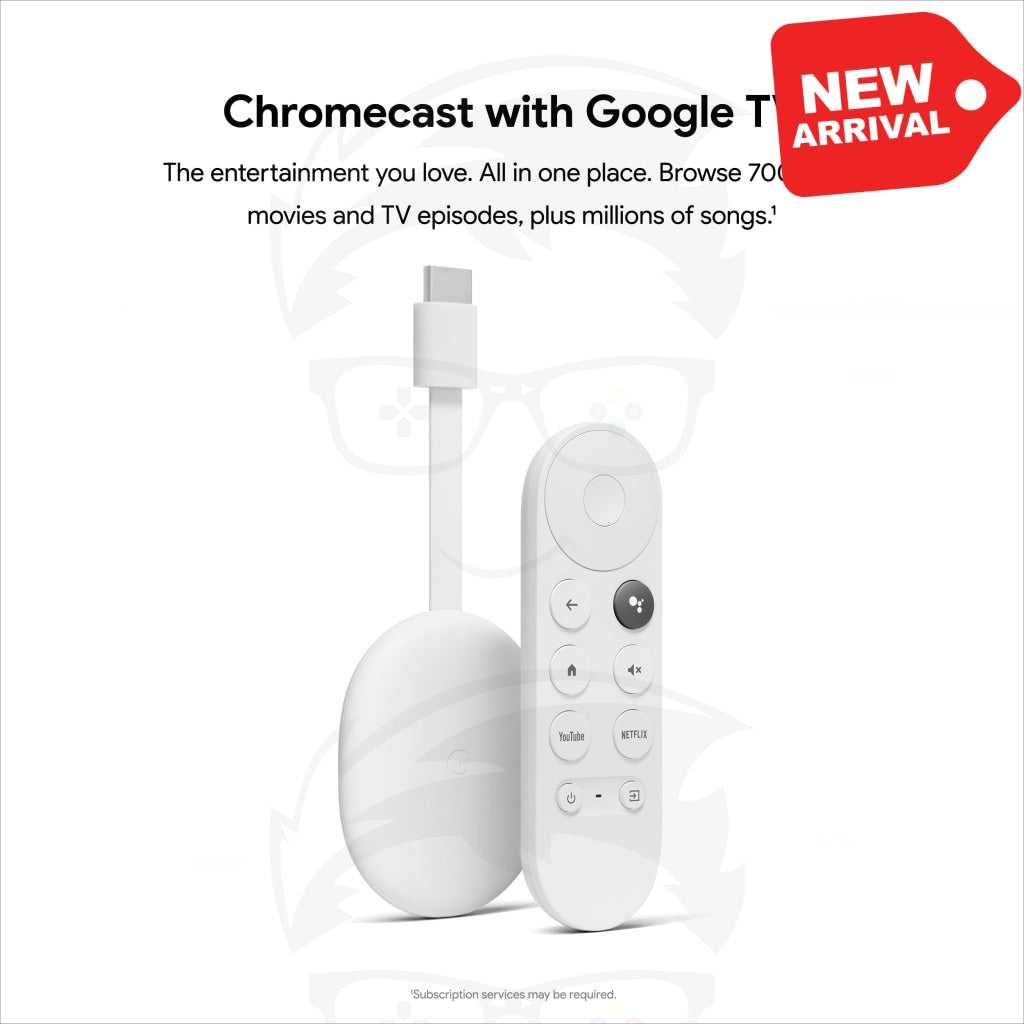 Chromecast with Google TV - Streaming Entertainment in 4K HDR - Snow Chromecast with Google TV - Streaming Entertainment in 4K HDR - Snow